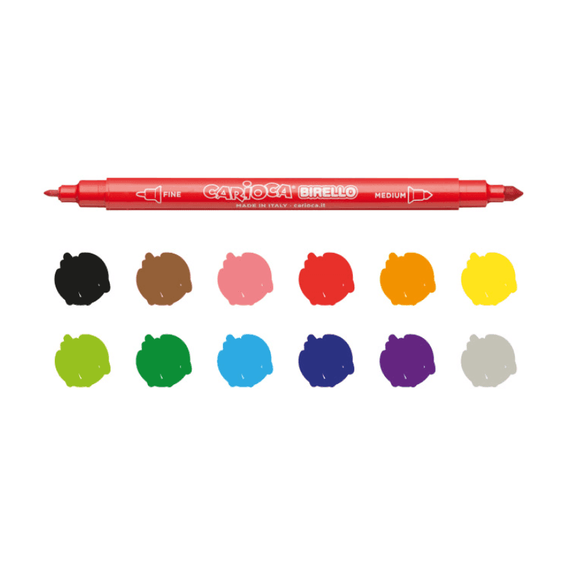 Carioca - Pennarelli Birello Doppia Punta Roller Set da 24 pz (42850) - 5