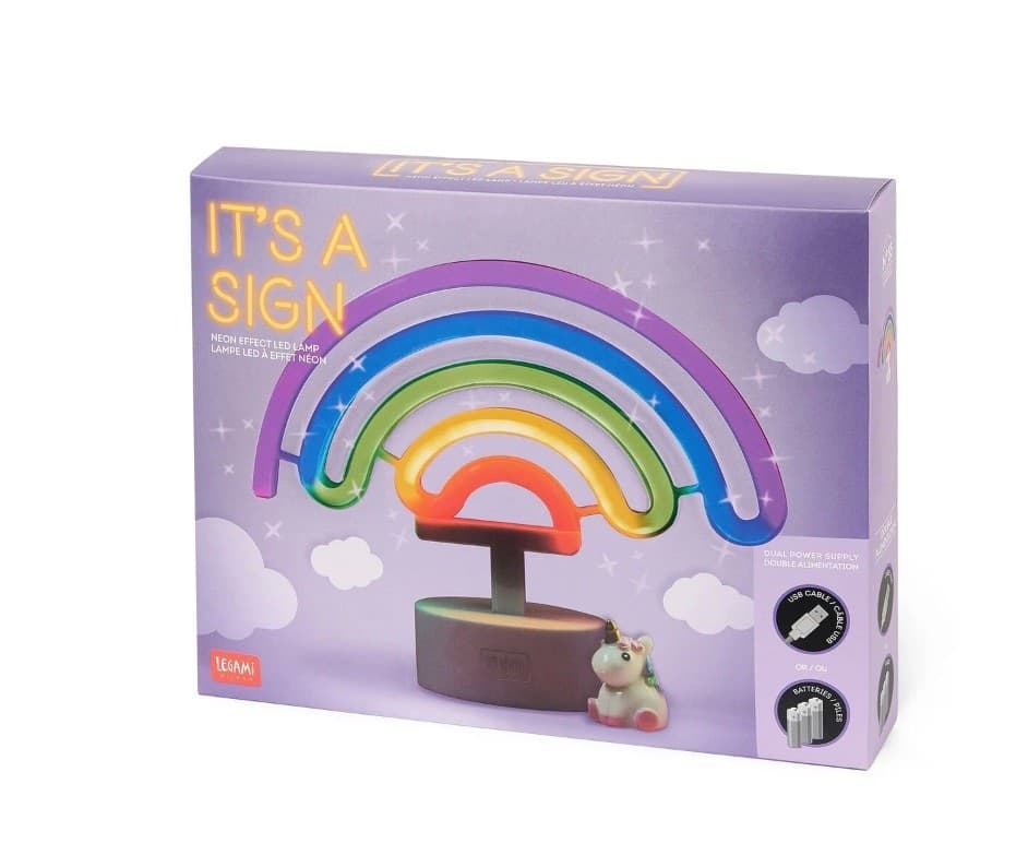 Legami - Lampada Decorativa da Tavolo a Led Effetto Neon a forma di Arcobaleno (LL0005) - 3