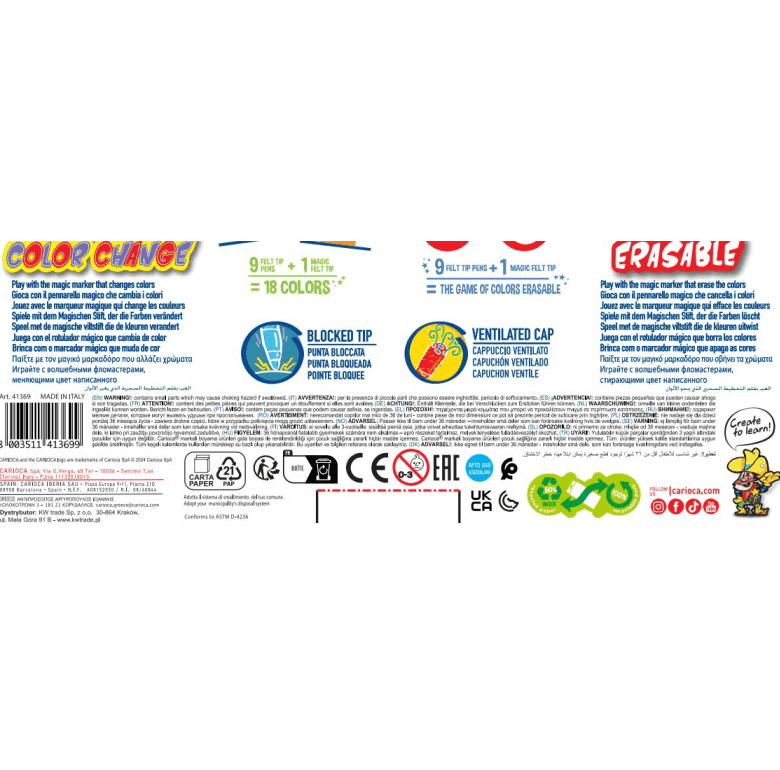 Carioca - Pennarelli Magici Magic Markers - 20 Pz (41369) - 5