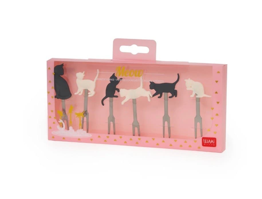 Legami, Meow, il set di 6 forchettine per aperitivo - 3