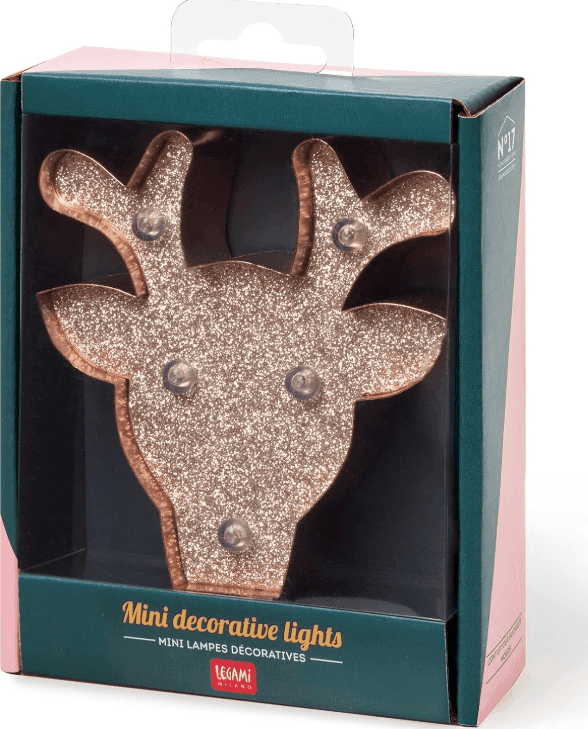 Legami -  mini luce decorativa Glitter a forma di renna di natale - 2