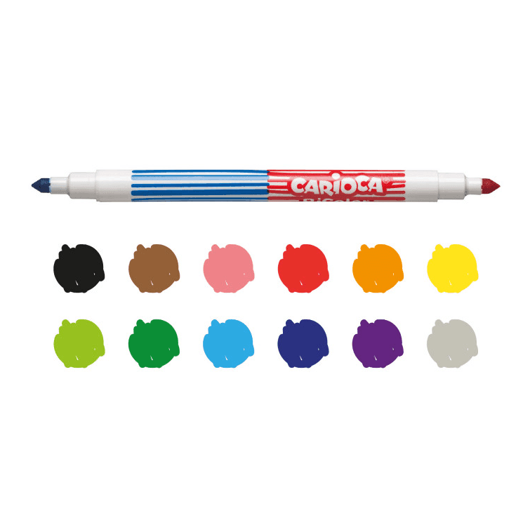 Carioca - Pennarelli BiColor - 6 Pz (42269) - 2