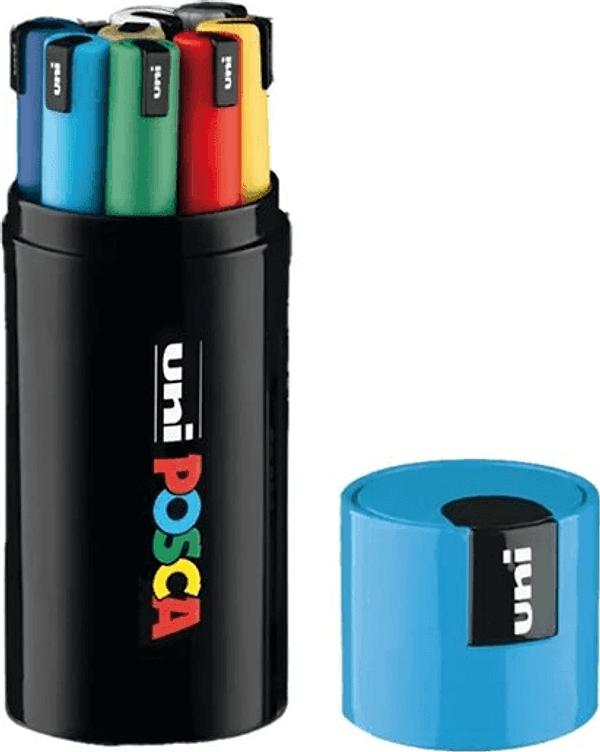 Posca, Gift Box Azzurra, set 9 pennarelli, - 2