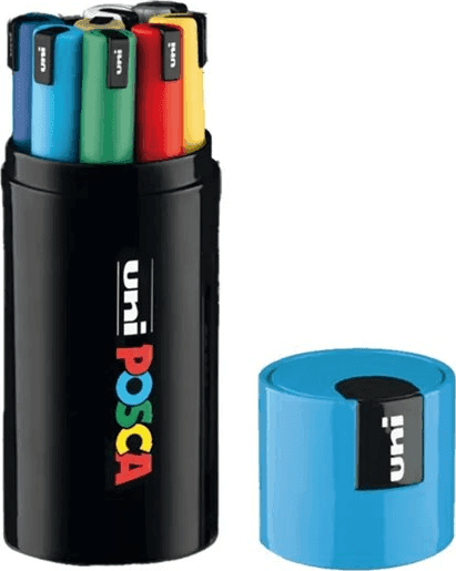 Posca, Gift Box Azzurra, set 9 pennarelli, - 2