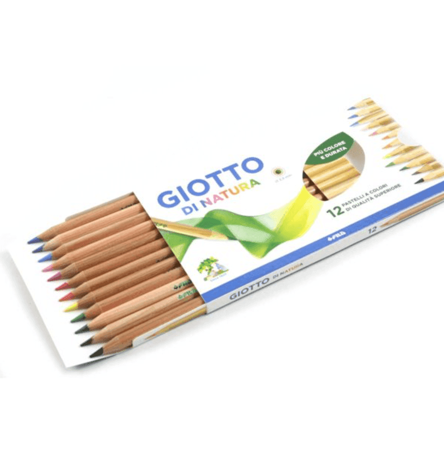 Giotto - Pastelli Di Natura Astuccio Da 12 Matite , 3.8 mm, Colori Intensi - 2