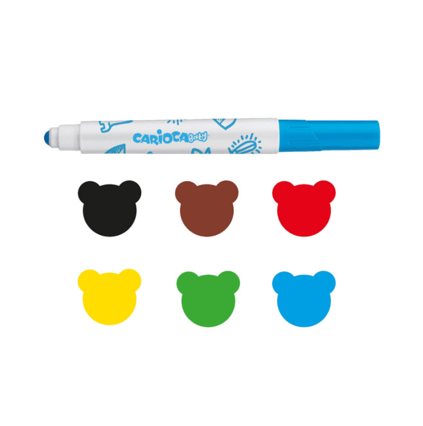 Carioca Baby - Valorous Marker Baby - Scatola di 12 Pennarelli per bambini a partire dai 24 mesi - 3