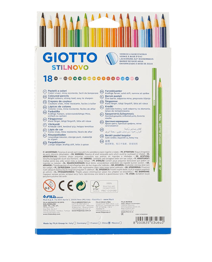 Giotto - Matite colorate Stilnovo - conf.18 (F278200) - 3