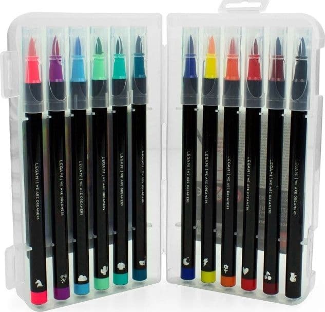 Legami - Set di 12 Pennarelli con Punta Pennello Bright Colours - Brush Marker (BUMA0001) - 2