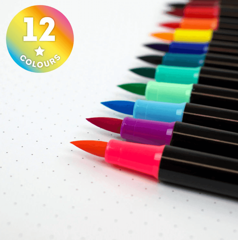 Legami - Set di 12 Pennarelli con Punta Pennello Bright Colours - Brush Marker (BUMA0001) - 3