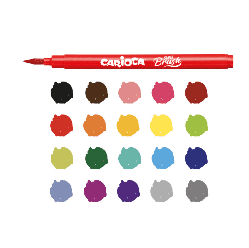 Carioca - Pennarelli Super Brush - scatola da 10 colori - 2