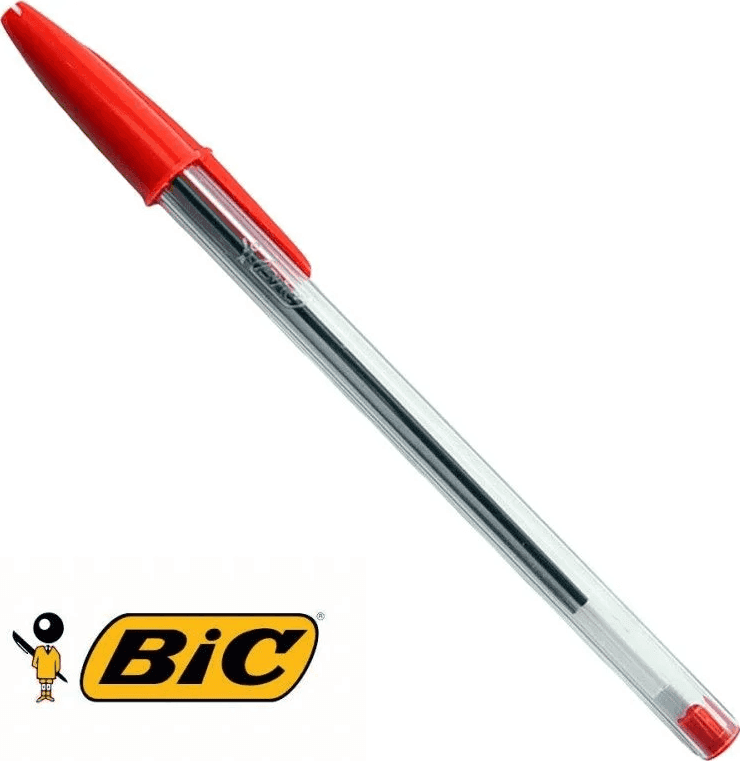 Bic - Penna a sfera Cristal Original Punta Media, 1 mm - Confezione 50 pz Rosso - 2