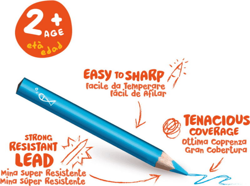 Carioca Baby Pencil Matite Triangolari Maxi in Resina Super Resistente alla Caduta, 10 pezzi - 2