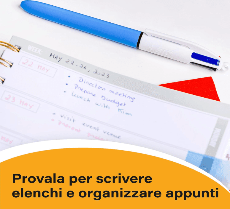 Bic - Penna a sfera a scatto multifunzione 4 Colori - Conf.12 - 5