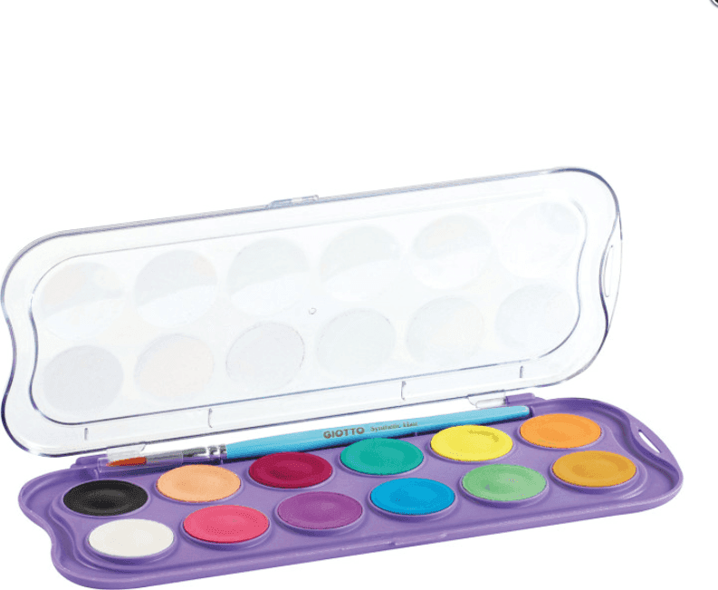 Giotto - Acquarelli Candy Collection pastel colors confezione da 12 colori + un pennello (F351600) - 3
