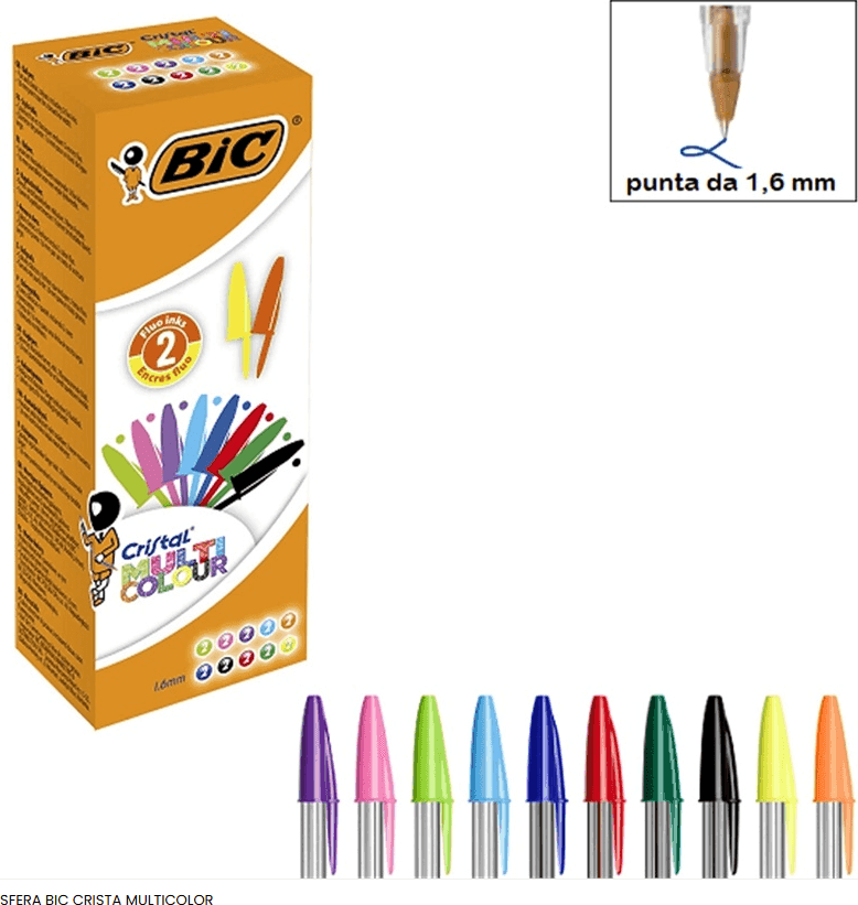 Bic -  Penne Cristal Multicolor 1.6 20 pz. - 3