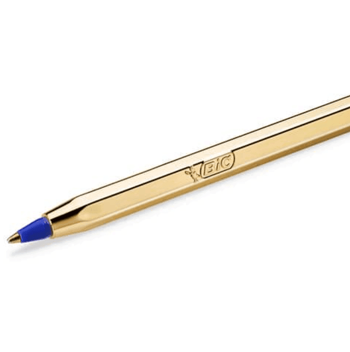 Bic - Penna a sfera Cristal Shine Oro 1 mm - Inchiostro Blu - 2