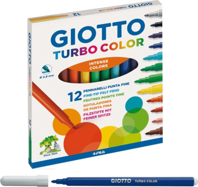 Giotto - Turbo Color pennarelli in astuccio da 12 colori (F416000) - 3