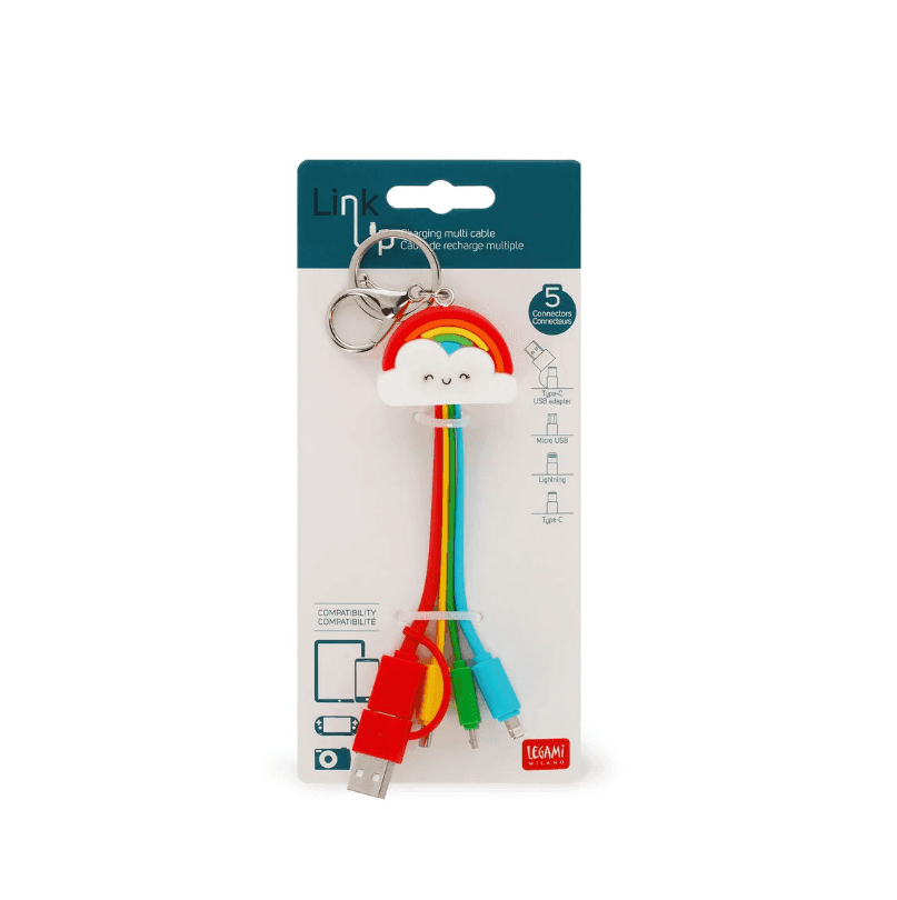 Legami - Cavo 6 in 1 di Ricarica Portachiavi Rainbow - Link Up (UCC0013) - 4