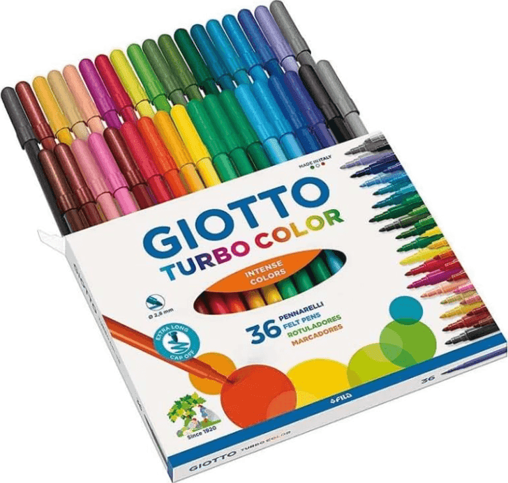 Giotto - Pennarelli Turbo Color - conf. 36 Colori (F418000) - 2