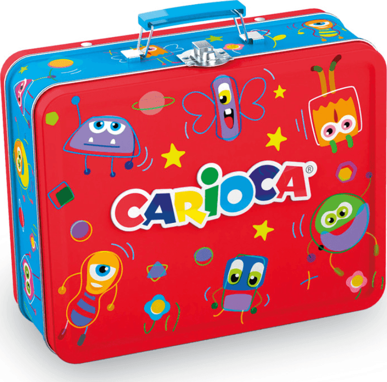 Carioca - Color Kit Scatola Latta 100 Pennarelli + Album - 2
