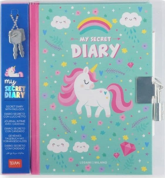 Legami - Diario Segreto con Copertina Rigida Illustrata e Lucchetto - Unicorn (DIA0011) - 4