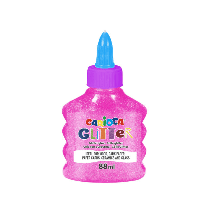Carioca - Confezione 12 Bottigliette Glitter Glue Neon, colla glitter (42116) - 2