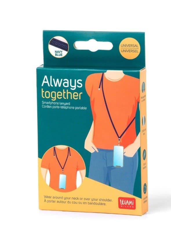 Legami , Cordino Porta Cellulare Always Together Variante Blue Navy - 4