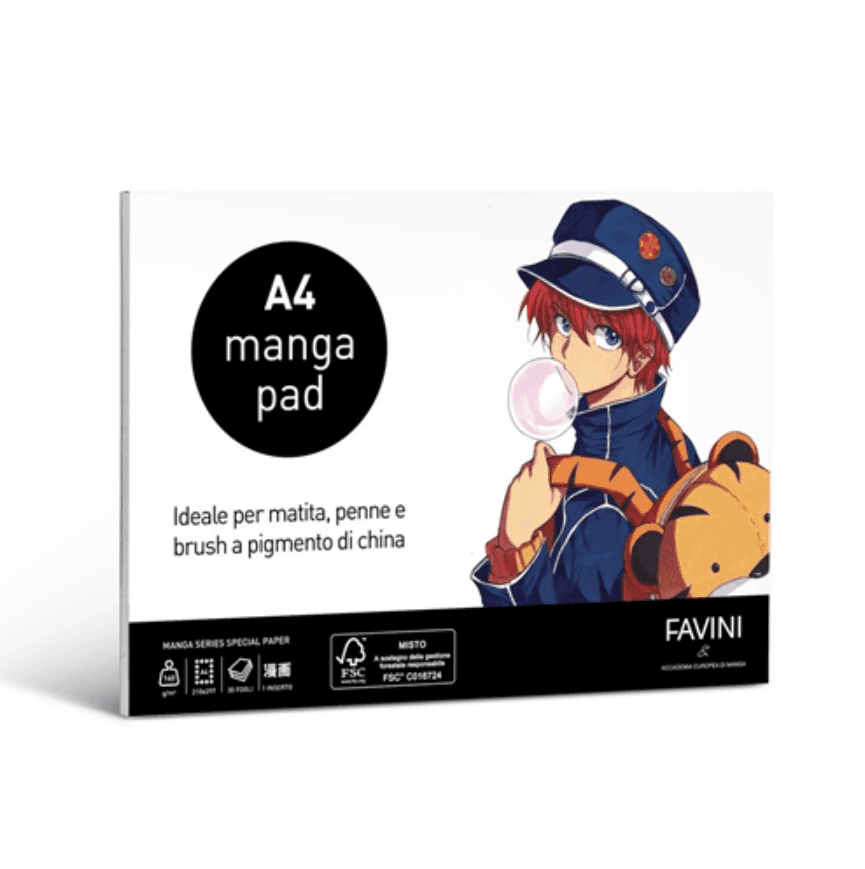 Favini – Blocco Da Disegno A4 Manga Pad. 140gr. 30 Fogli - 4