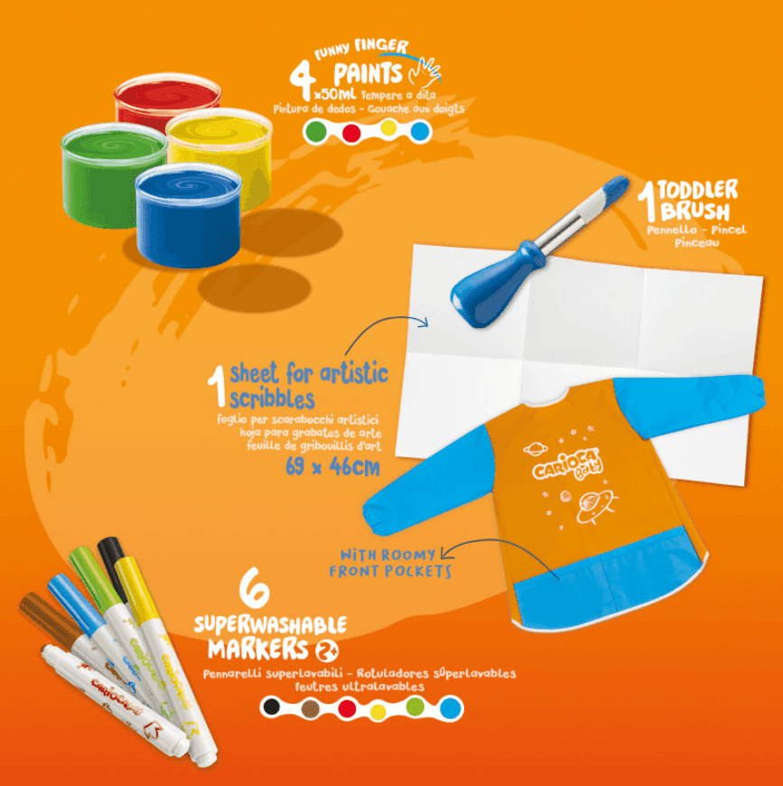 Carioca Baby - Scatola Baby Art Set con 12 prodotti per disegnare (Anni 2+)