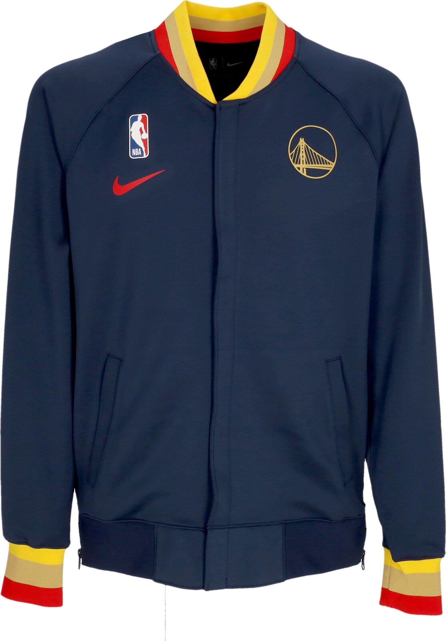 NIKE NBA Felpa Leggera College Uomo Nba City Edition Dri-fit Showtime L/s Full-zip Top  Golwar College Navy/college
