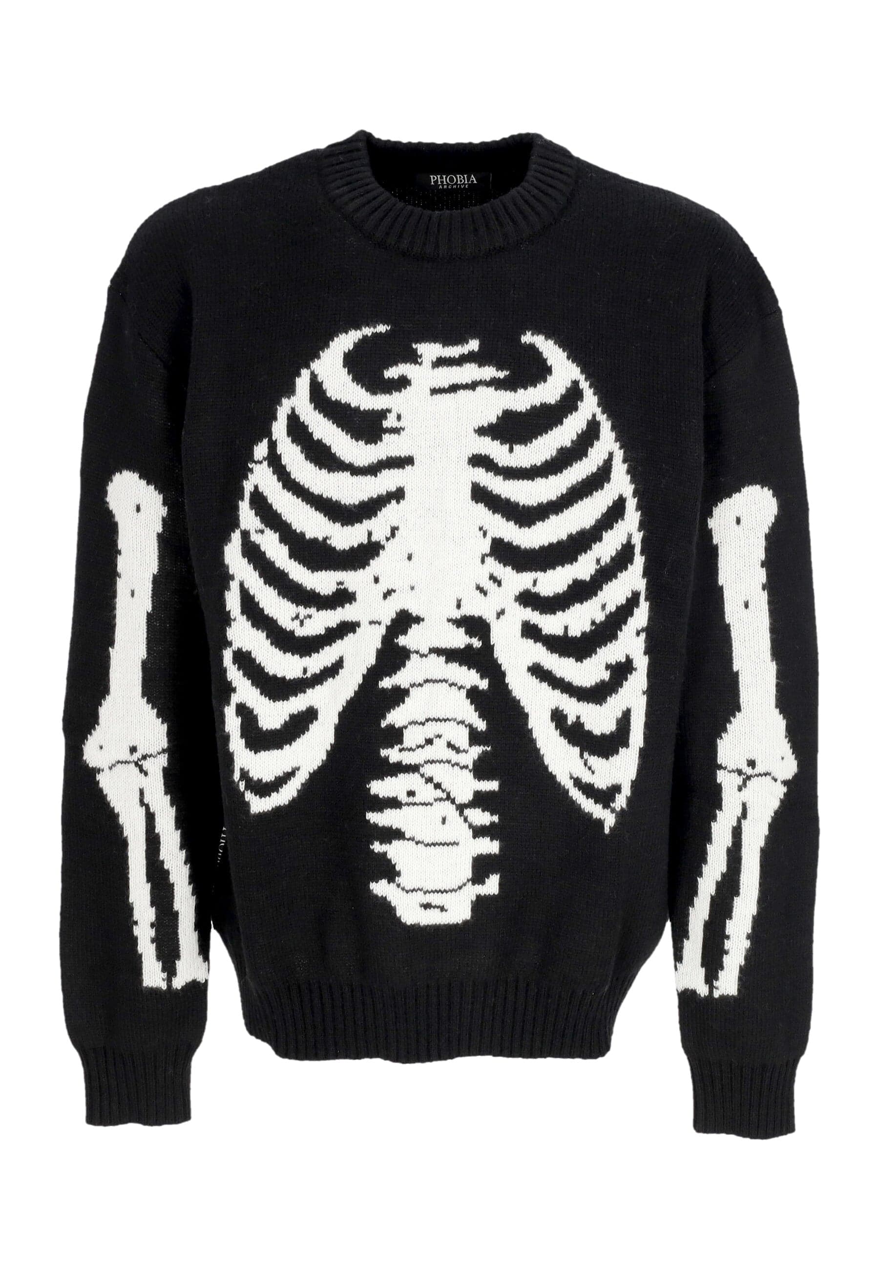 PHOBIA Maglione Uomo Bones Jumper Black/white - 3