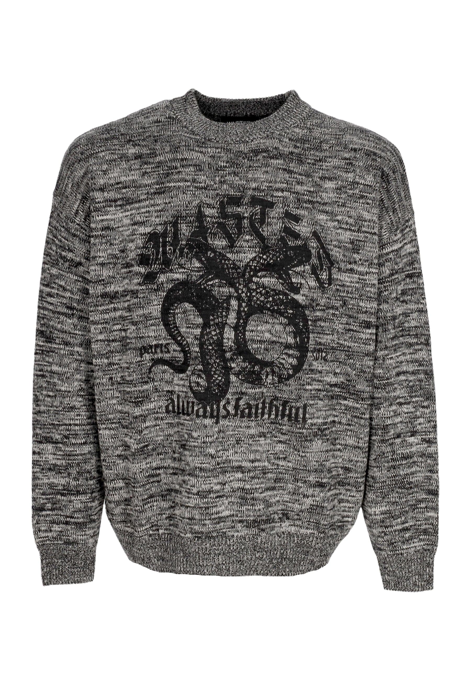 WASTED PARIS Maglione Uomo Lethal Sweater Black/charcoal - 3