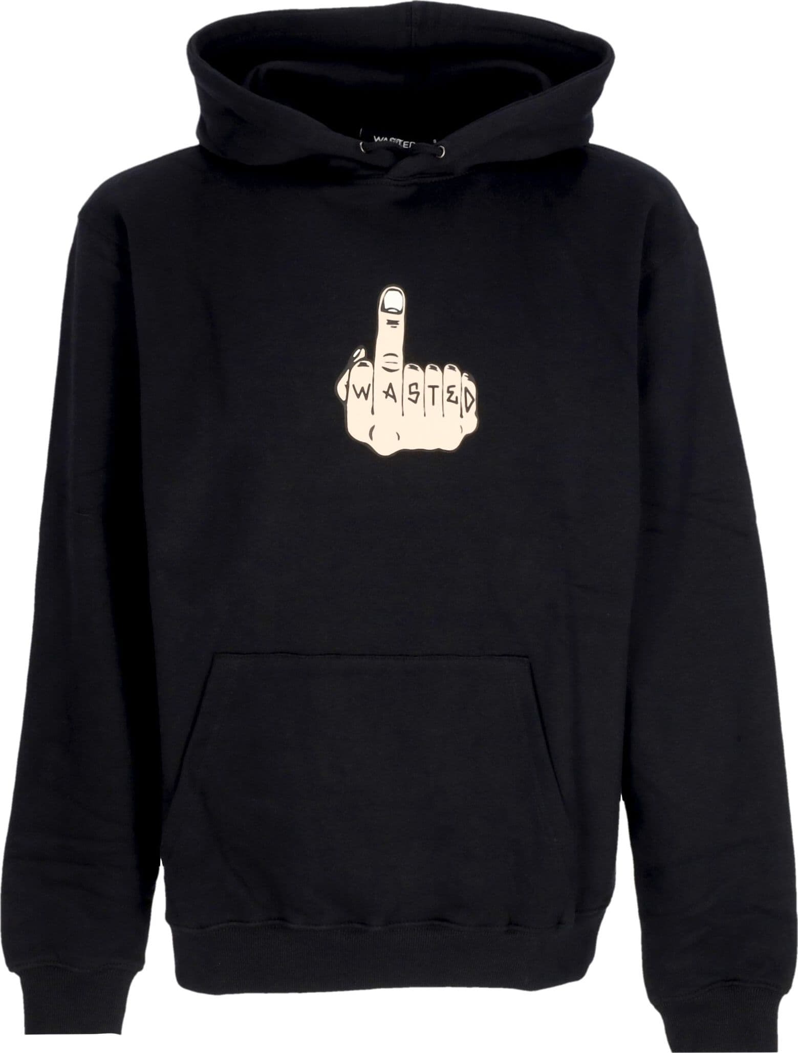 WASTED PARIS Felpa Cappuccio Uomo Middle Hoodie Black