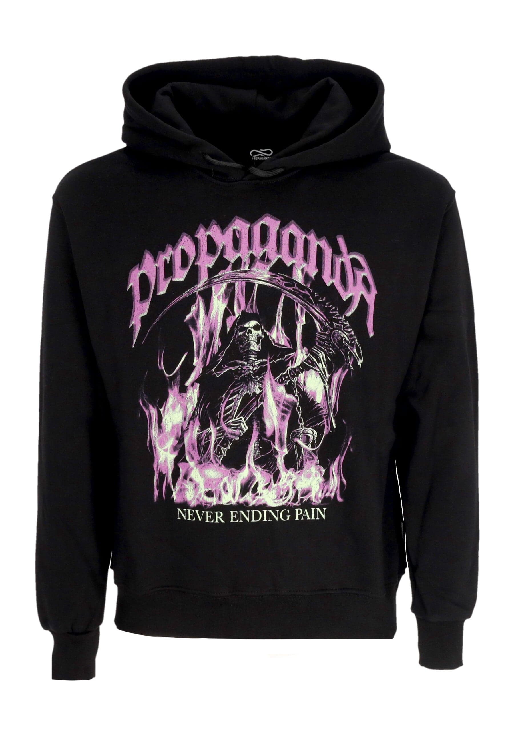 PROPAGANDA Felpa Cappuccio Uomo Drag Hoodie Black - 3