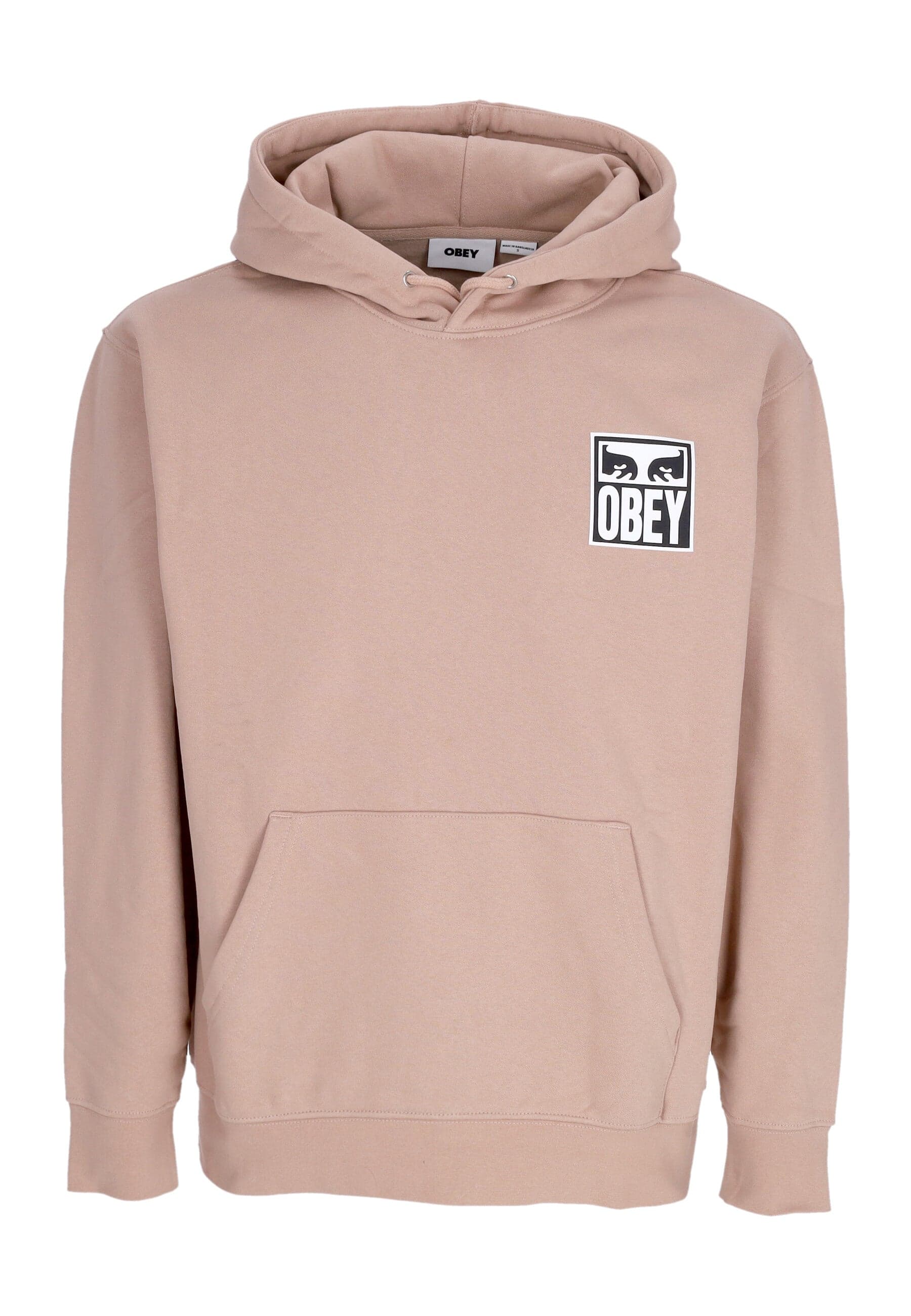 OBEY Felpa Cappuccio Uomo Eyes Icon Hood Premium Fleece Warm Taupe - 4