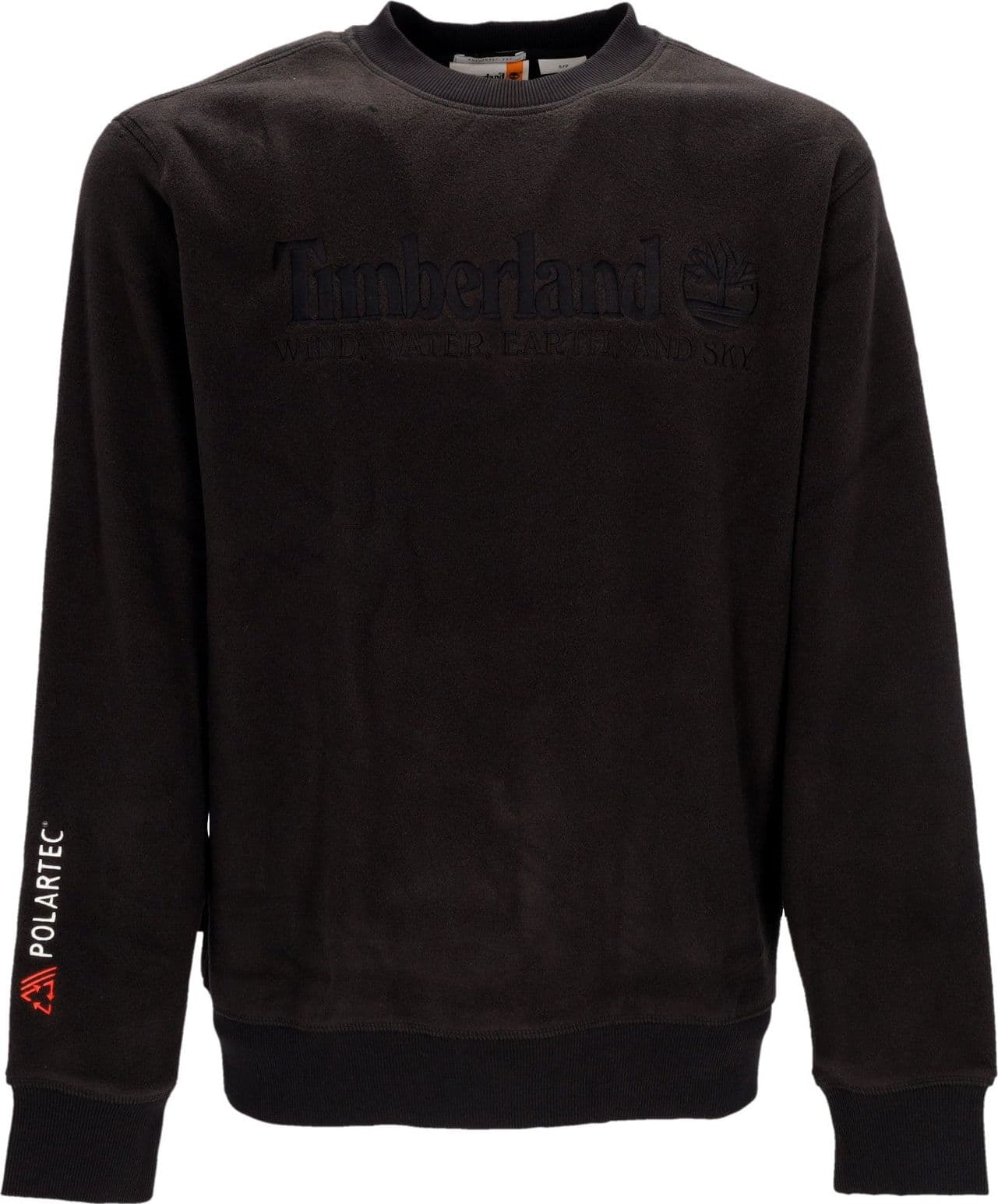 TIMBERLAND Felpa Girocollo Uomo Linear Logo Crewneck Black