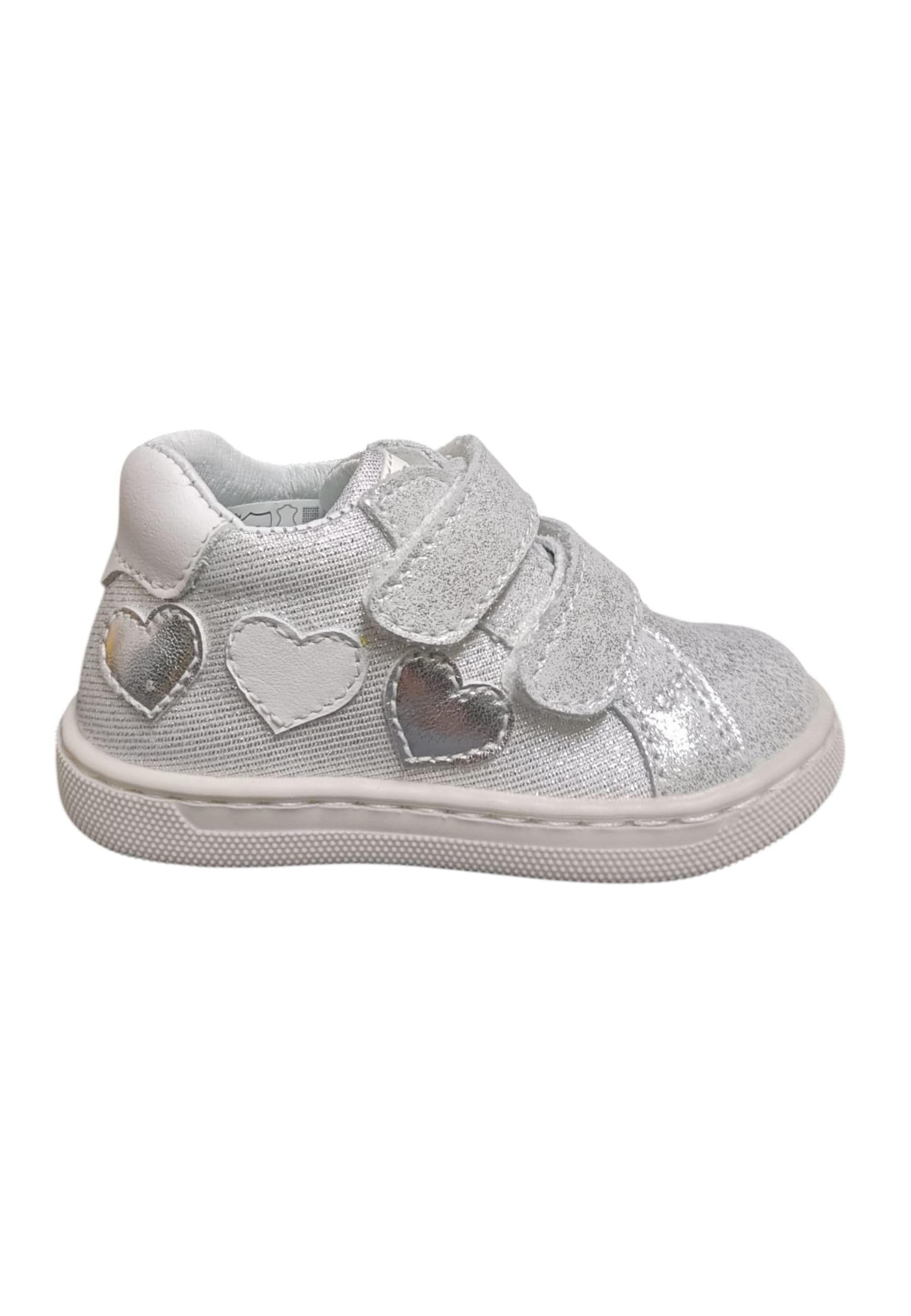 Scarpe sneakers Bambine balocchi MINI  bianco-argento velcro - 12