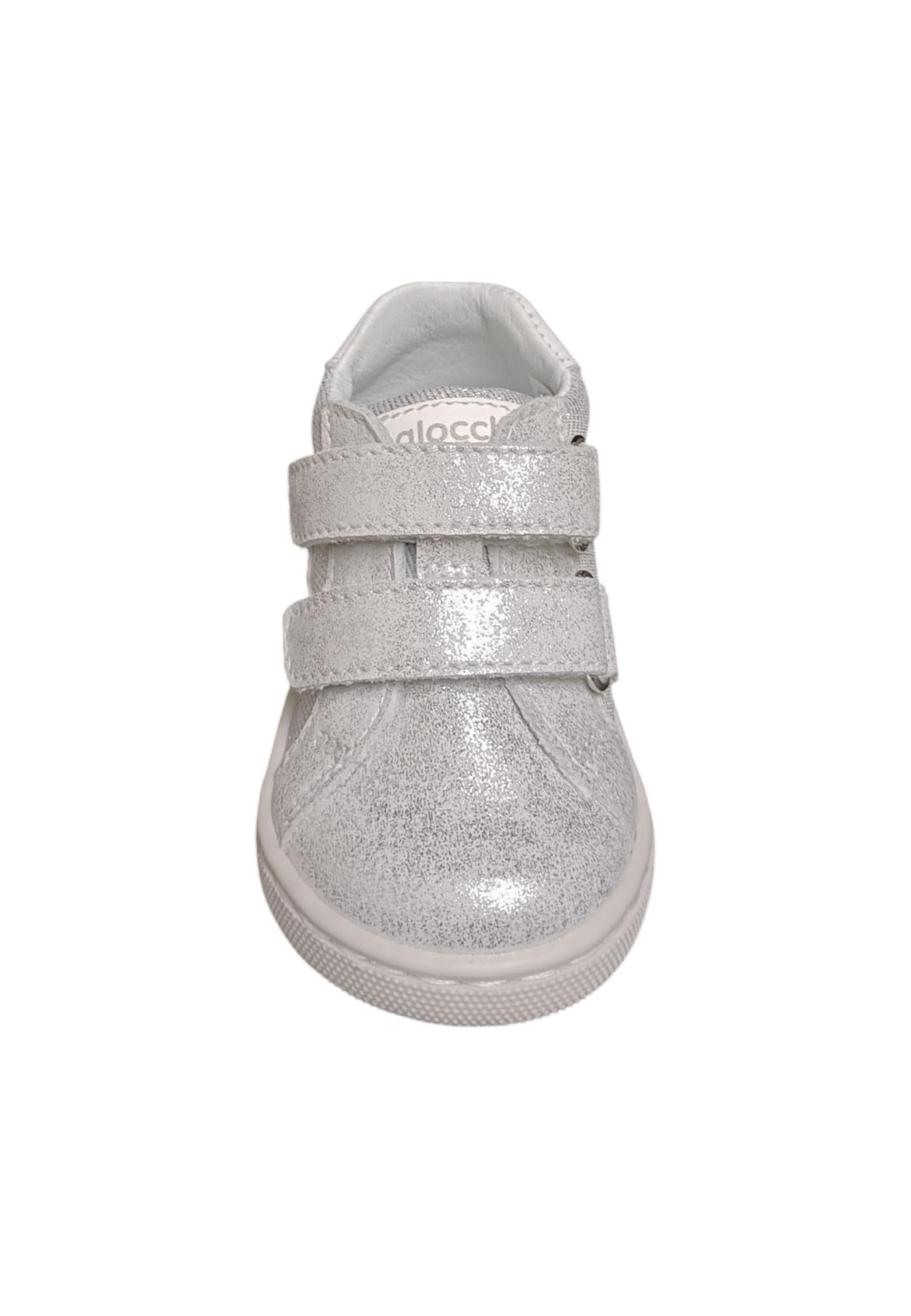 Scarpe sneakers Bambine balocchi MINI  bianco-argento velcro in Sneaker casual Scarpetteria Gica - Trani, commercioVirtuoso.it
