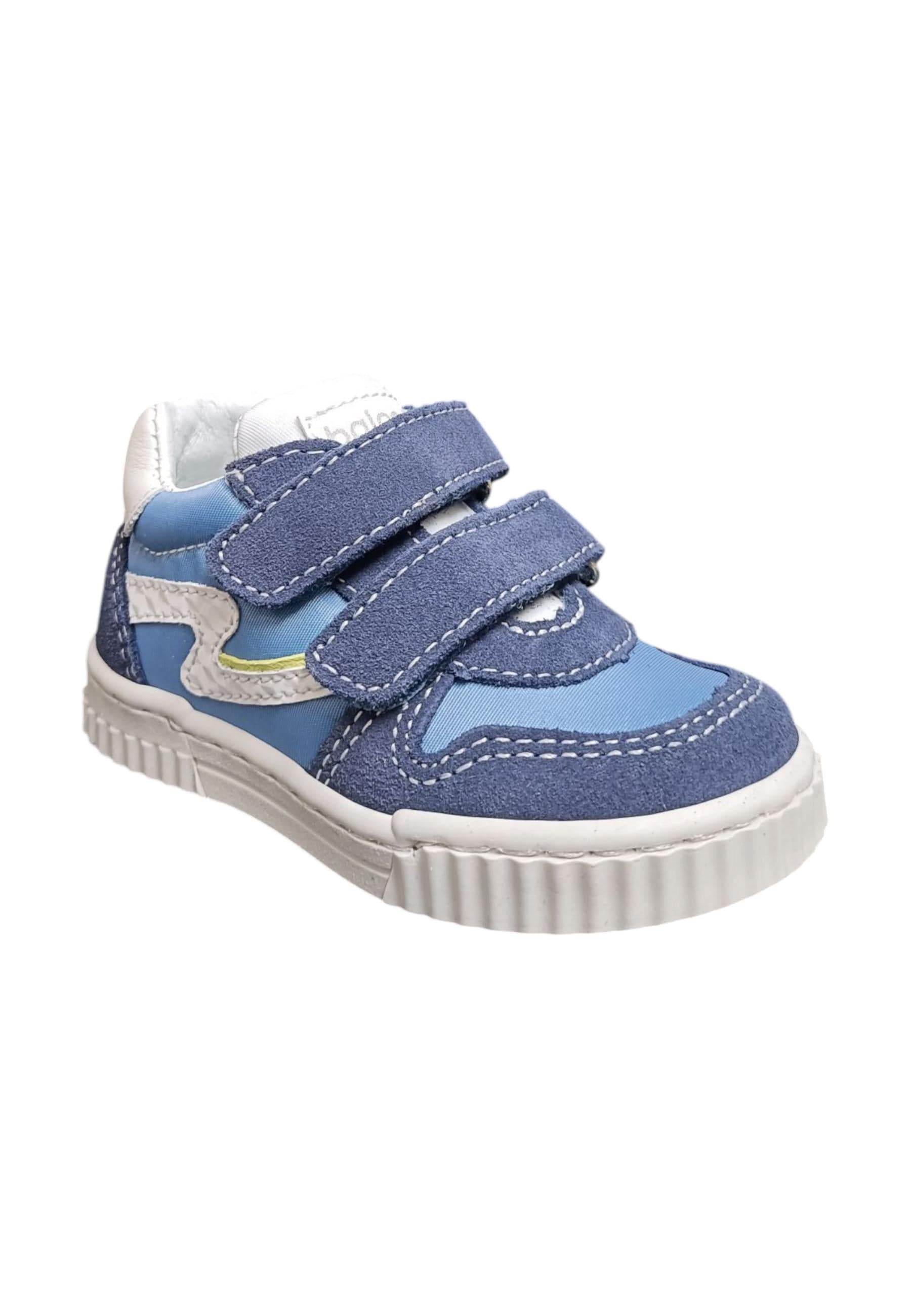 Scarpe sneakers Bambini balocchi MINI  blue-azzurro-bianco-giallo velcro in Sneaker casual Scarpetteria Gica - Trani, commercioVirtuoso.it