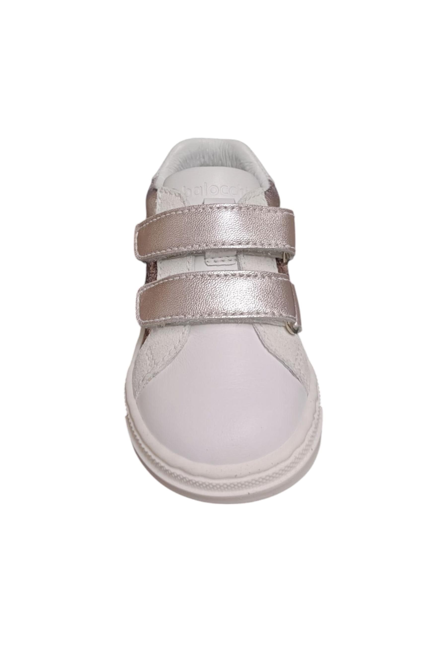 Scarpe sneakers Bambine balocchi MINI  bianco-cipria velcro in Sneaker casual Scarpetteria Gica - Trani, commercioVirtuoso.it