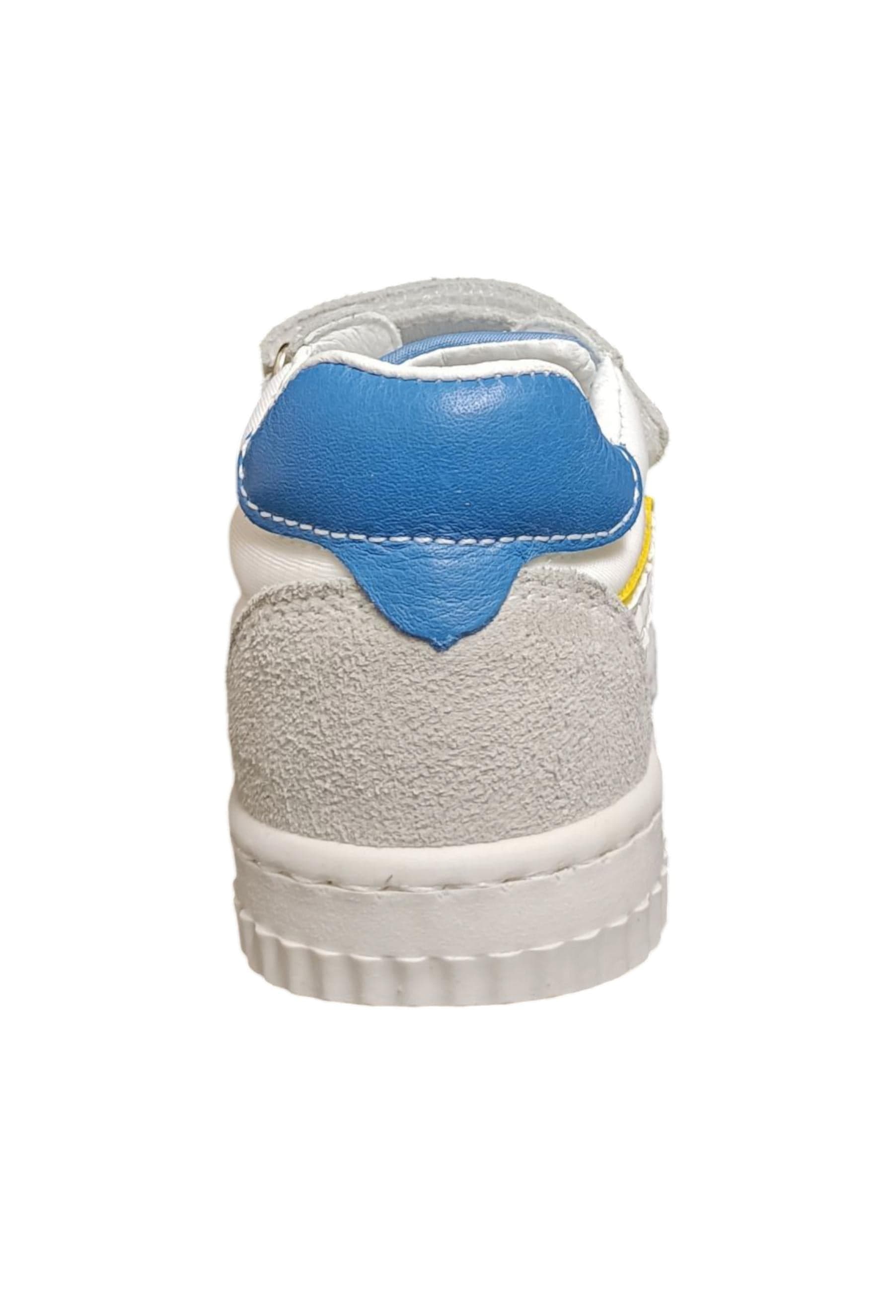 Scarpe sneakers Bambini balocchi MINI  bianco-grigio-giallo-azzurro velcro in Sneaker casual Scarpetteria Gica - Trani, commercioVirtuoso.it