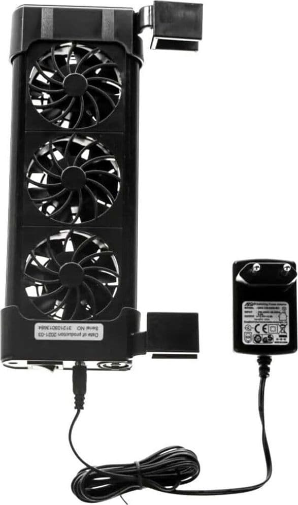 TRIPLA VENTOLA DI RAFFREDDAMENTO PER ACQUARIO 3 VENTOLE 12 VOLT 0.5A 50MM FS-603 - 2