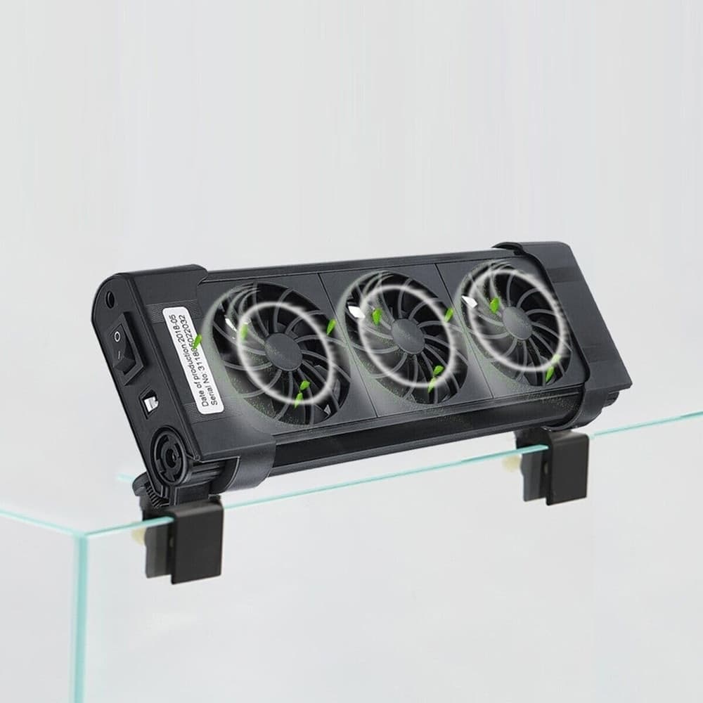 TRIPLA VENTOLA DI RAFFREDDAMENTO PER ACQUARIO 3 VENTOLE 12 VOLT 0.5A 50MM FS-603 - 5
