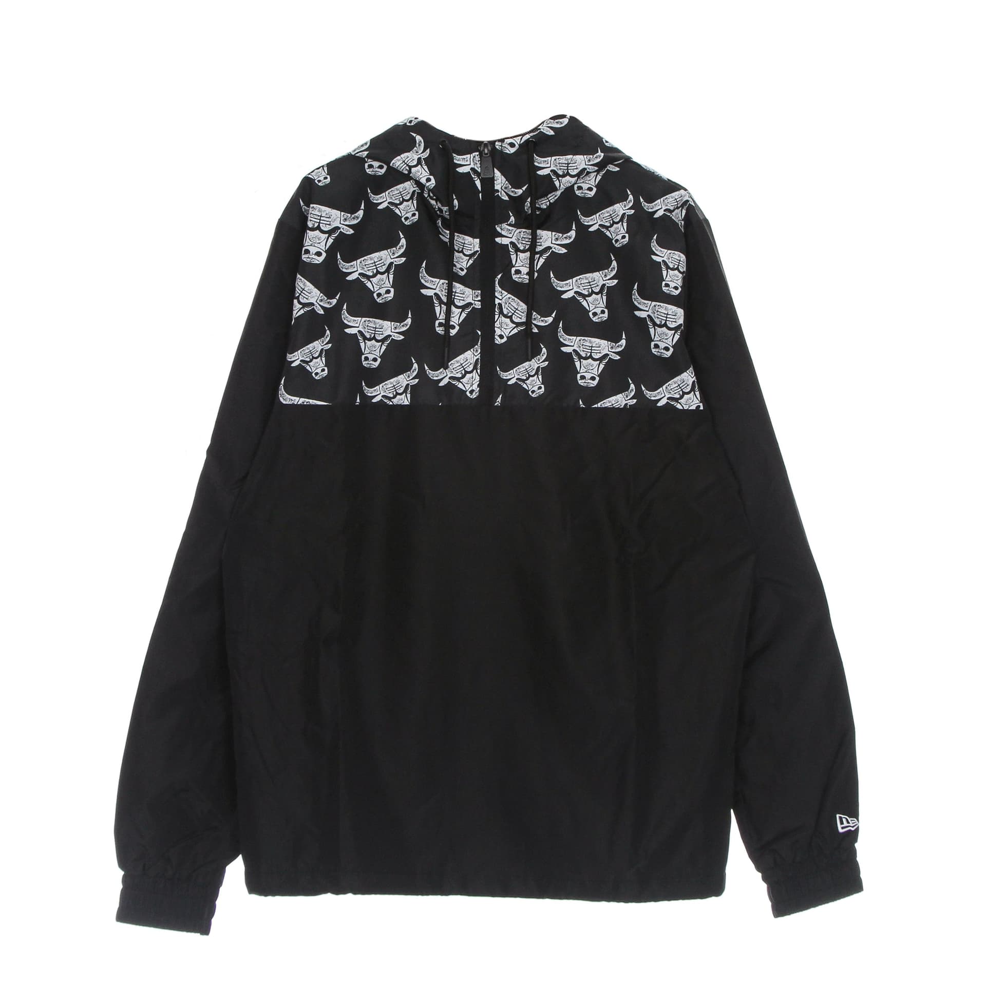 NEW ERA Giacca a Vento Infilabile Uomo Nba Distressed Logo Windbreaker Chibul Black - 5