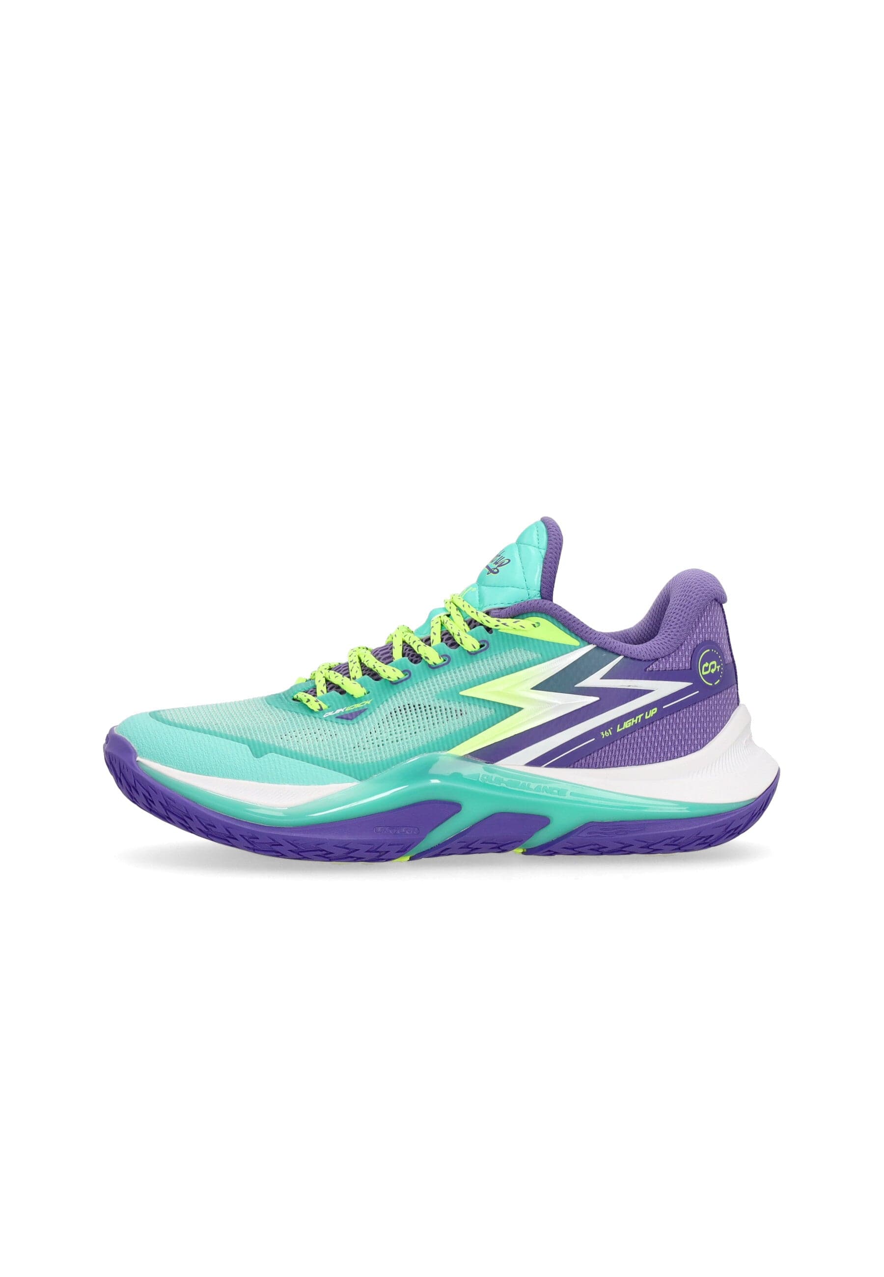 361 DEGREES Scarpa Basket Uomo Light Up Green/dark Purple - 7