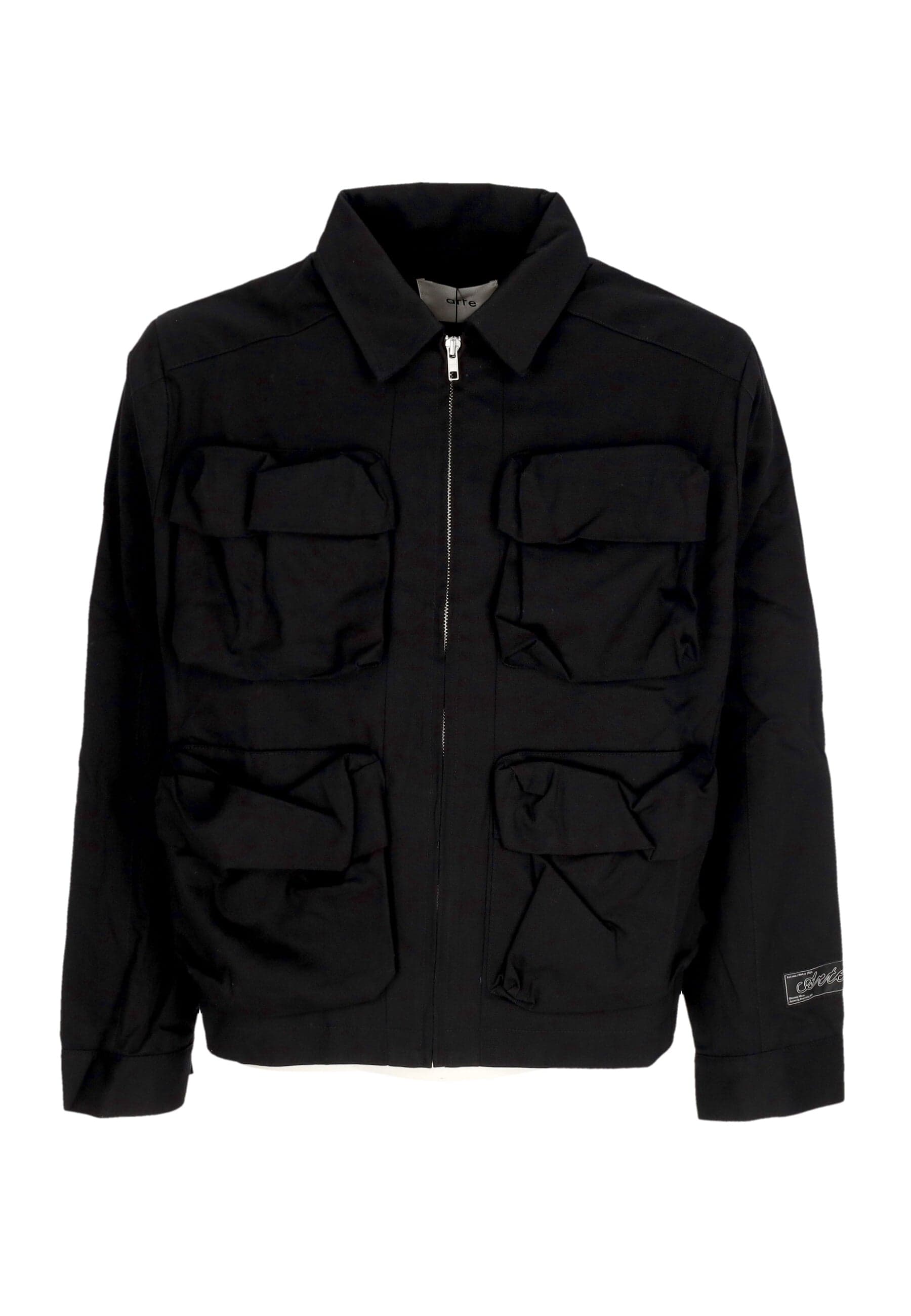 ARTE Giubbotto Uomo 3d Pockets Nylon Jacket Black - 5