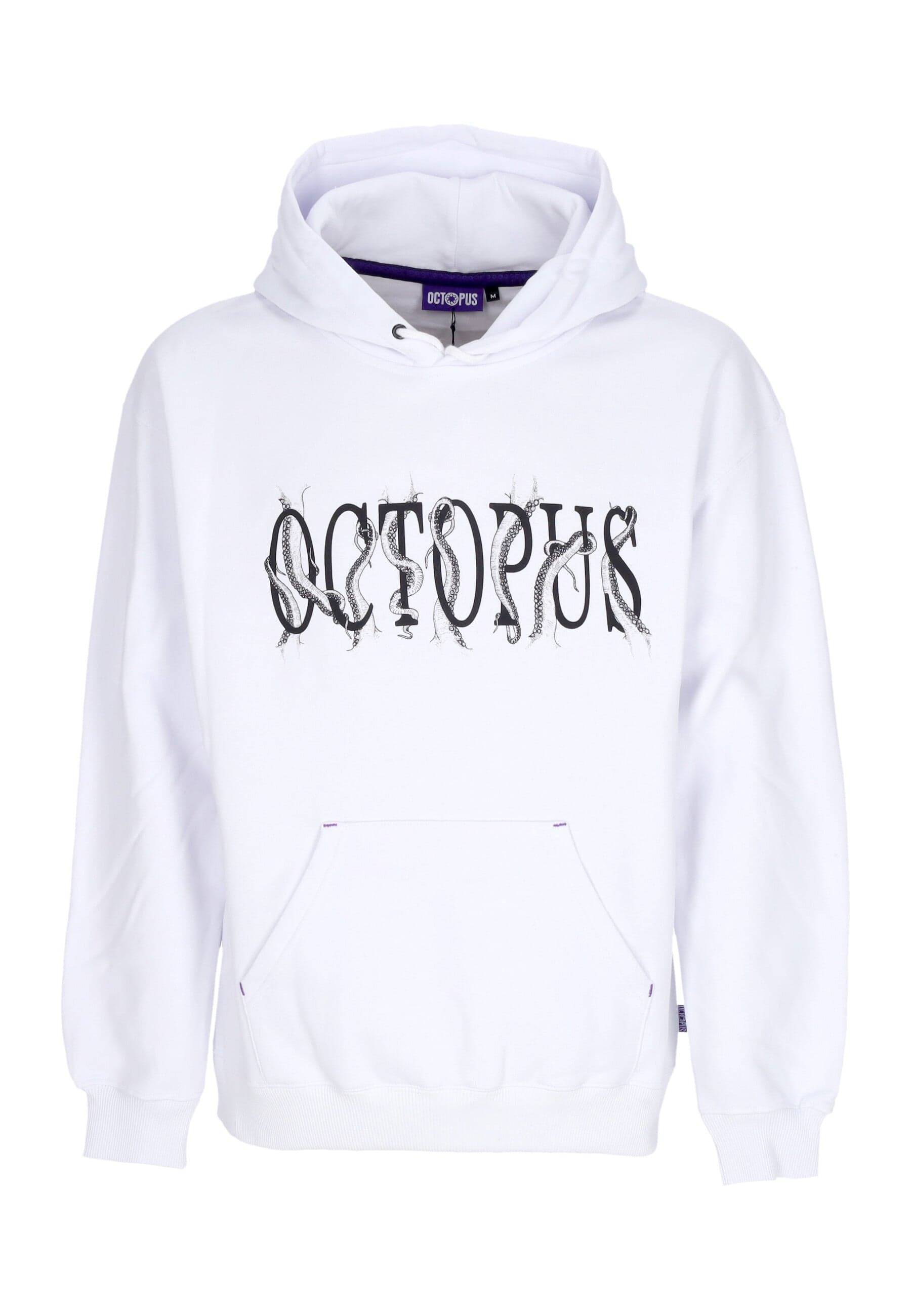 OCTOPUS Felpa Cappuccio Uomo Tentacles Logo Hoodie White - 4