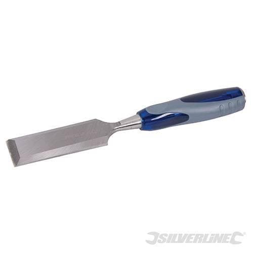 Scalpelli per legno in acciaio con manico rivestito antiscivolo Silverline Silverline