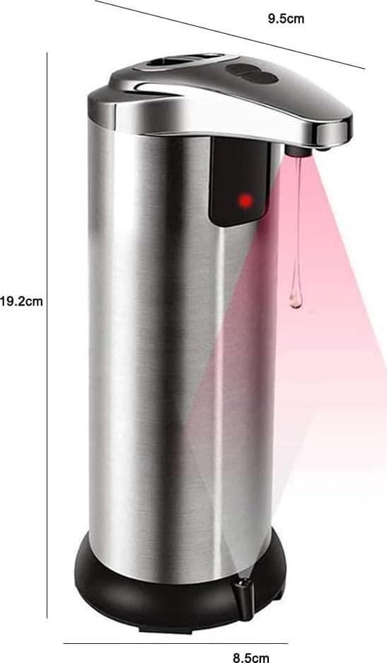 DISPENSER DI SAPONE LIQUIDO AUTOMATICO CON SENSORE EROGATORE SAPONE MANI BAGNO 59385 - 18