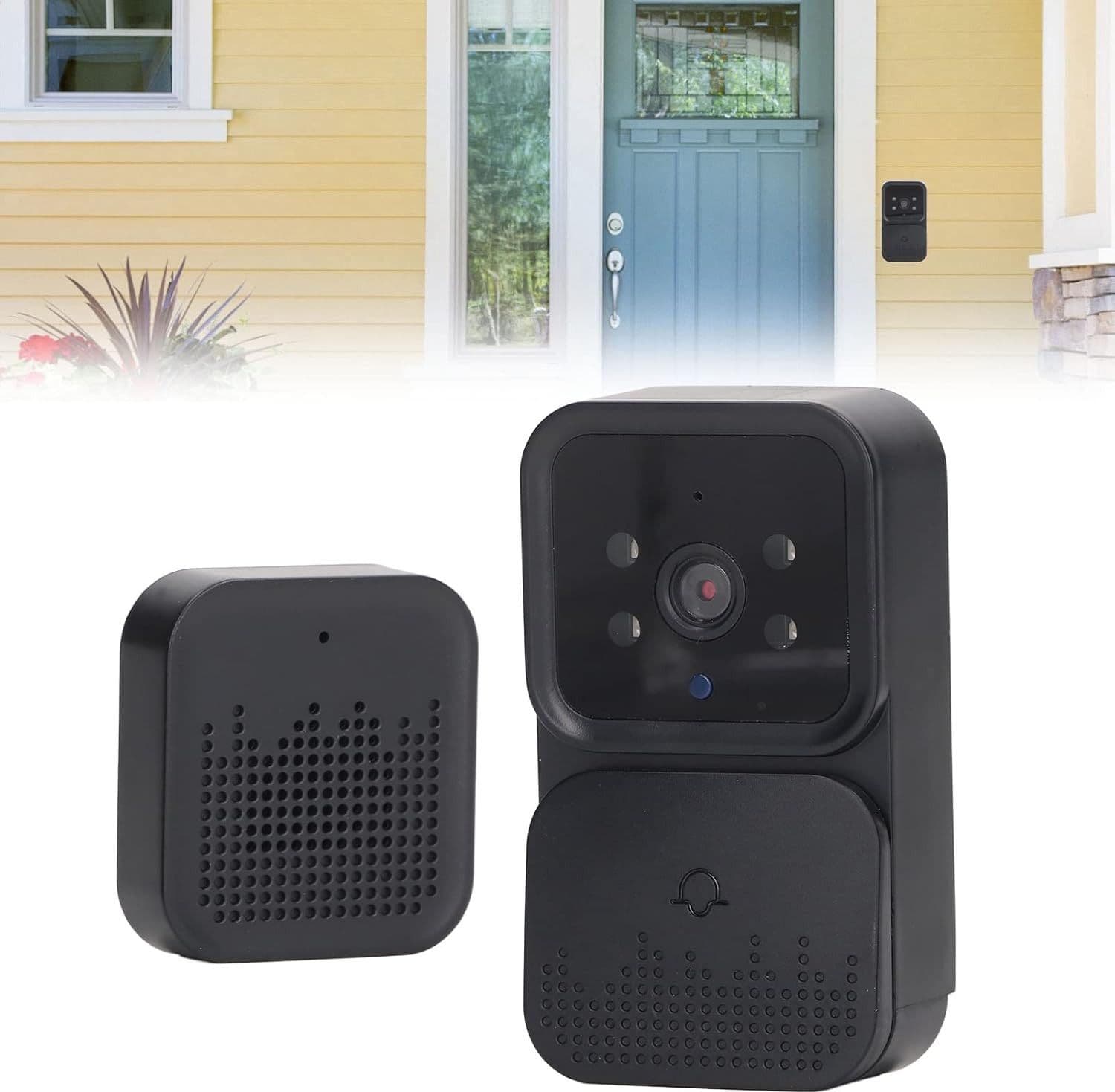 VIDEOCITOFONO CAMPANELLO SENZA FILI DA ESTERNO IMPERMEABILE IP67 SCHERMO IPS 4,3'' - 11